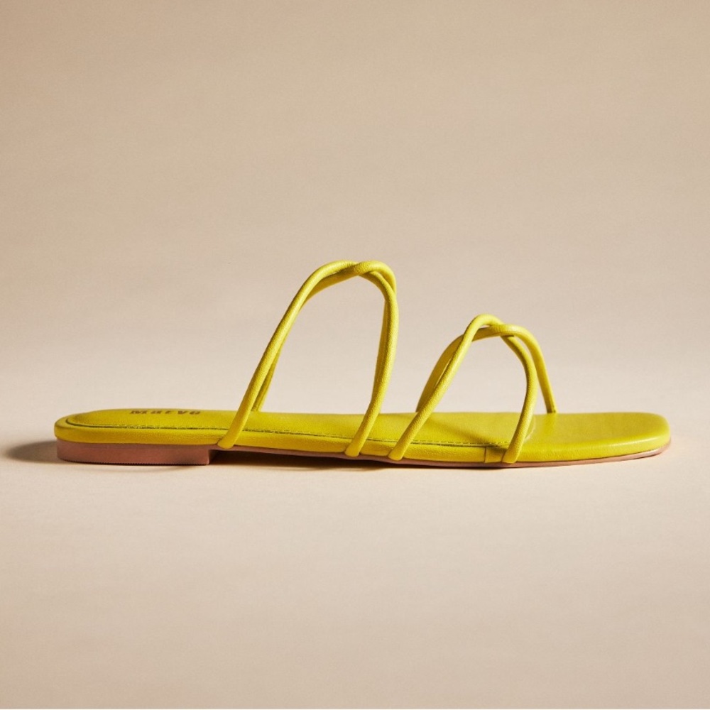 Anthropologie Maeve strappy sandals lime green chartreuse size 9 / EU 40 - Picture 4 of 4